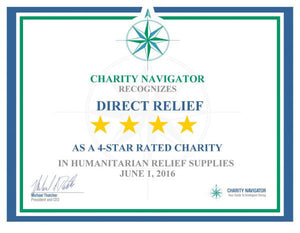 Congratulations Direct Relief for earning the prestigious Charity Navigator’s “Perfect 100” Rating!!
